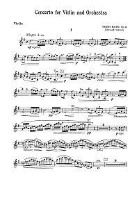 Barber - Violin concerto op.14 - Instrument part - First page